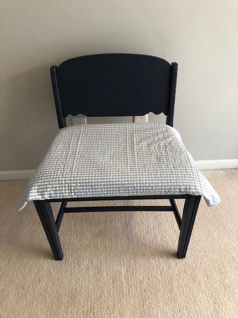 Blue bench chair