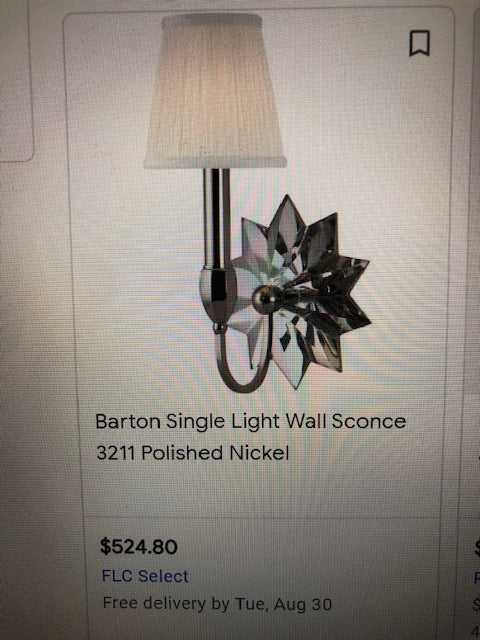 SOLD  Powder Room Wall Sconce